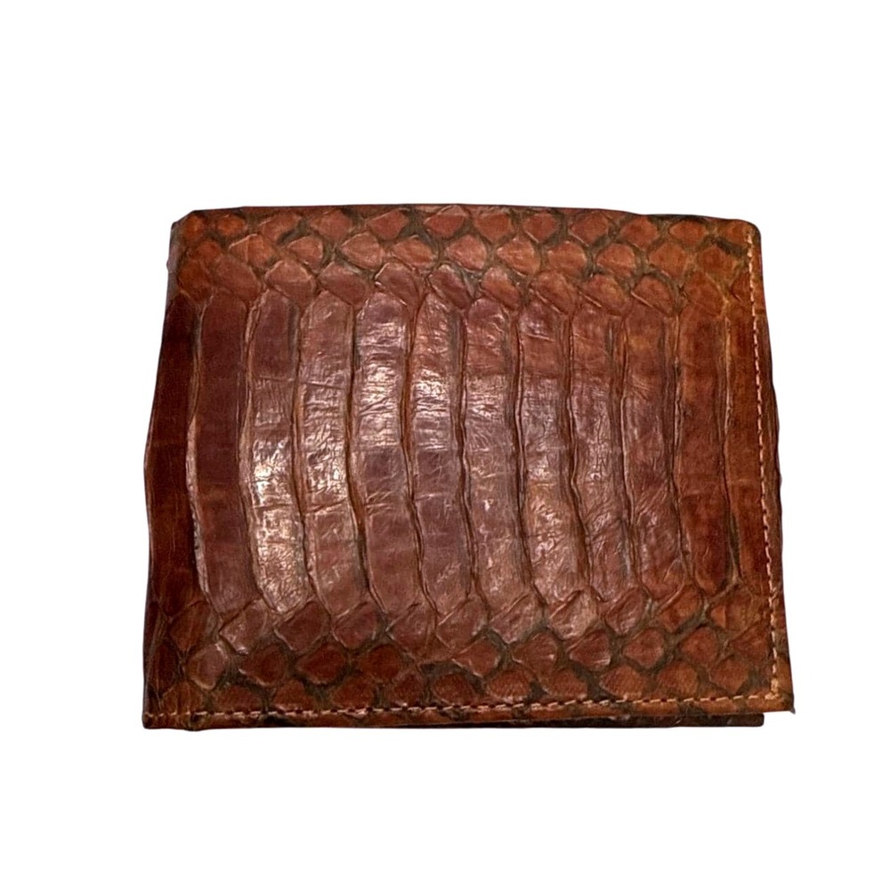 Double fold‎ marine snake  skin wallet with compartments OS